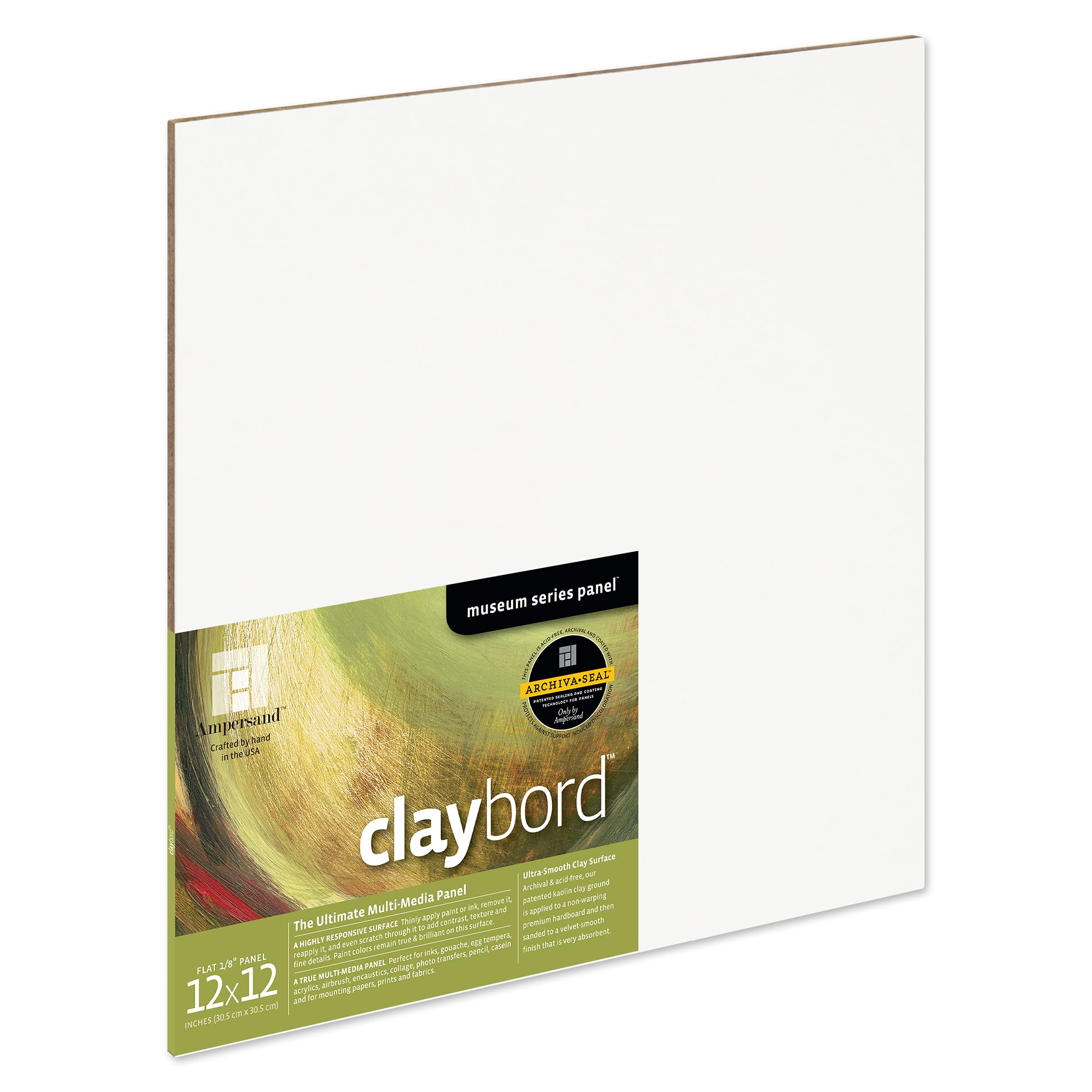 Claybord Ampersand 30,5 cm panneau de qualité musée pour œuvres durables