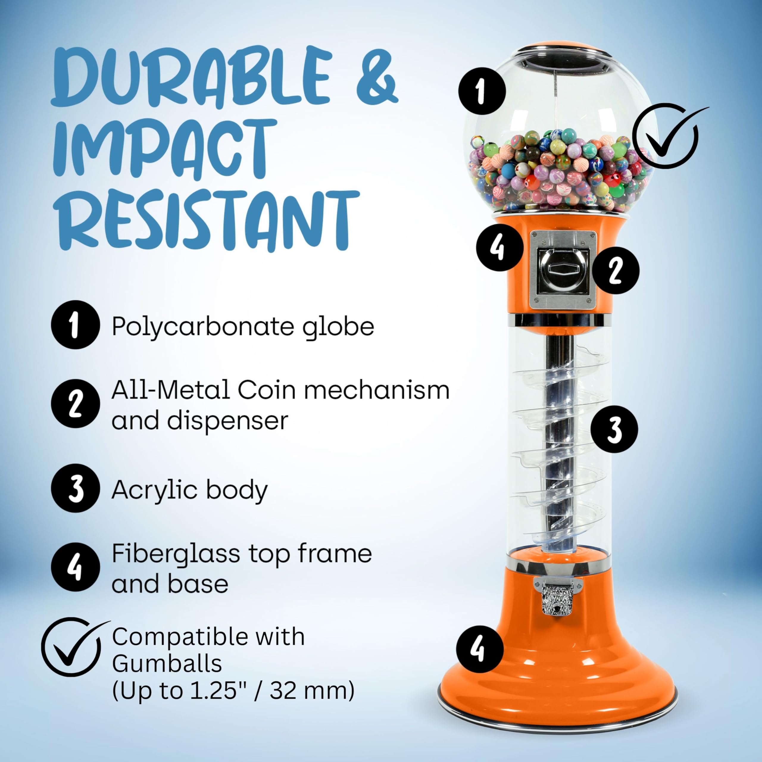 ガムボールスタンド　マシーン Amazon.com: Gumball Machine for Kids - Vending Machine with