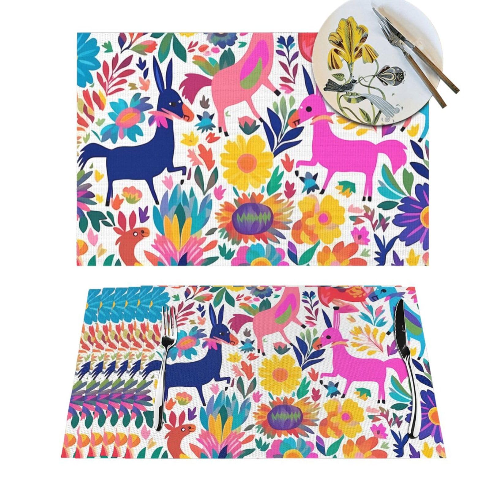 Set de table en PVC lavable résistant chaleur motif animaux