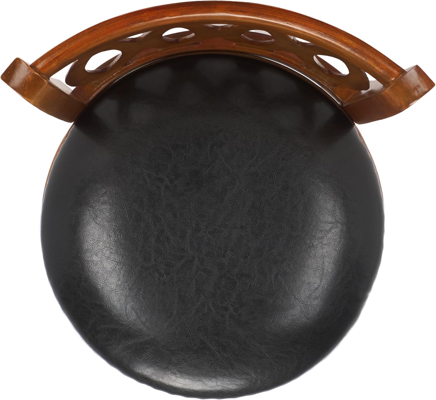 Safavieh Home Collection Baldwin Dark Oak and Black Leather Swivel 29-inch Bar Stool