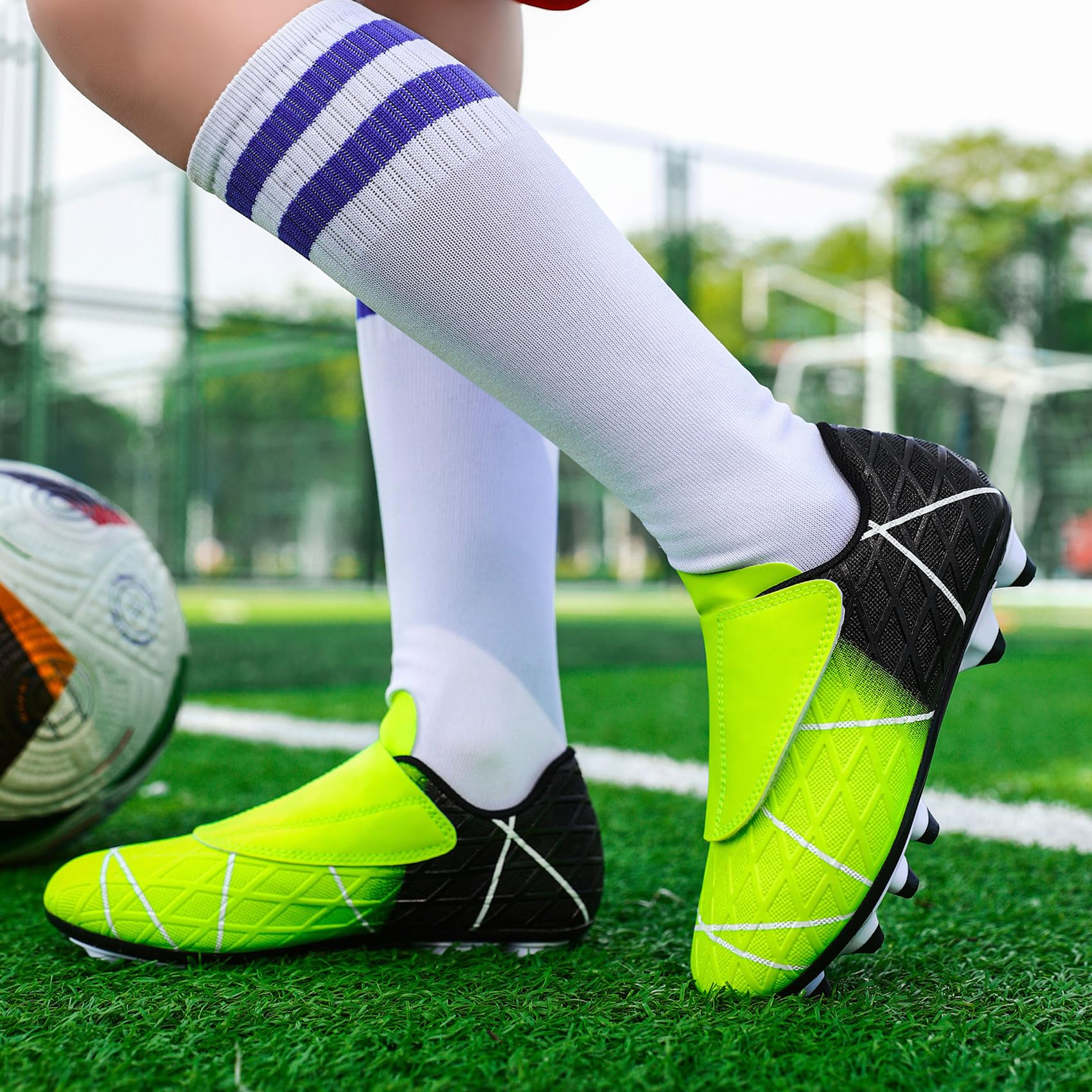 Zapatos de Fútbol Niño Calzado Profesional Entrenamiento Deporte Zapatillas de Fútbol Tacos de Fútbol Botas de Futbol Niños