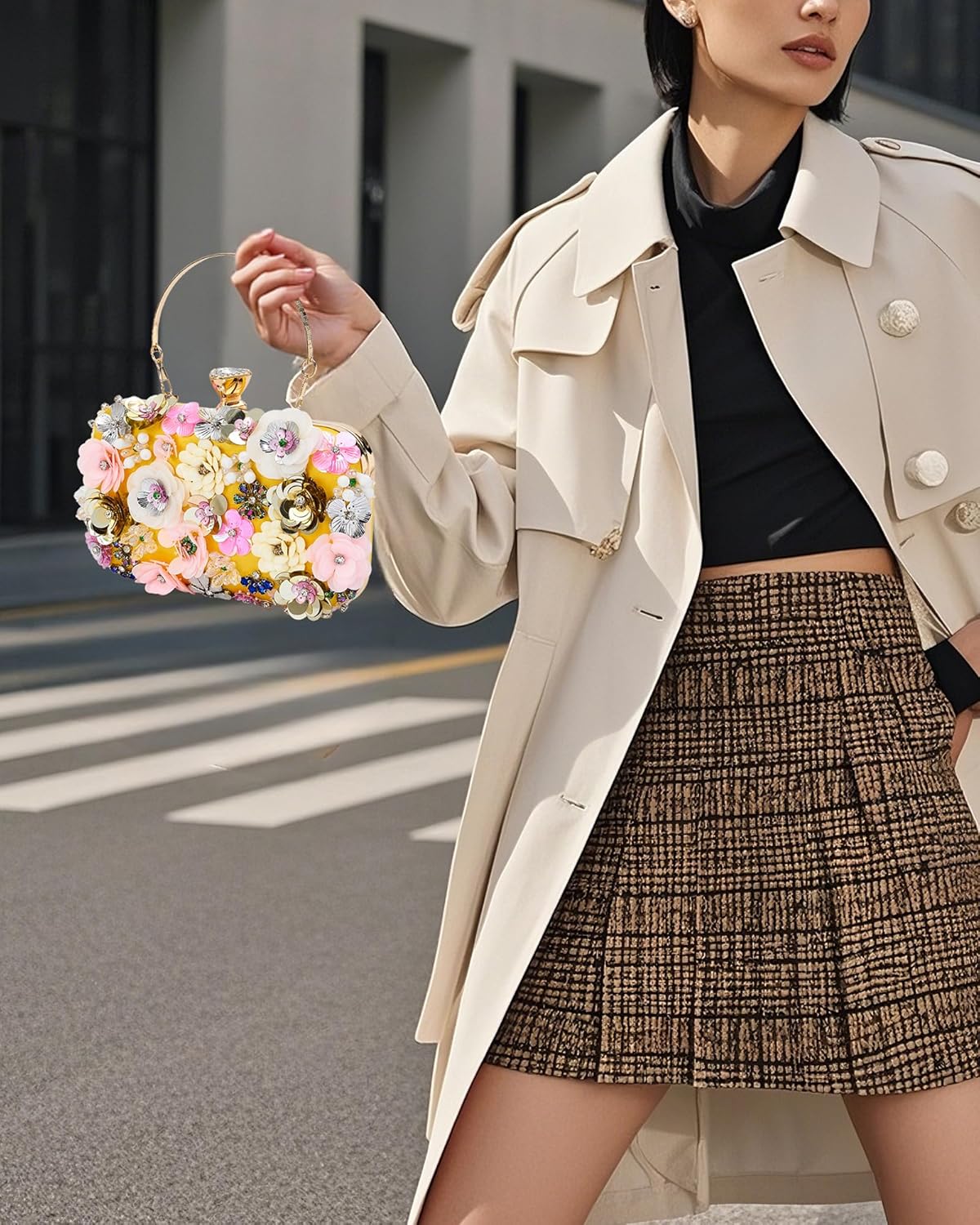 Clutch purses for Women Evening Purses for Women Beaded Purses Wedding Clutch Cocktail Party Prom Purse Dressy Handbags - Image 3