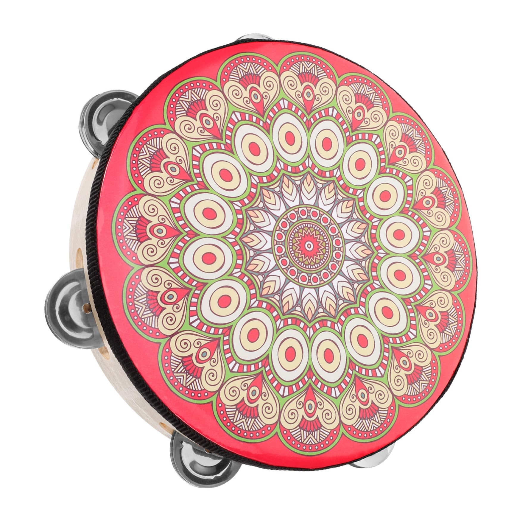 ibasenice 5piezas Tambourine De Madera Para Percusión Instrumento Musical Portátil Para Actuaciones y Prácticas Diseño Único y Ligero Para Adultos y Jóvenes