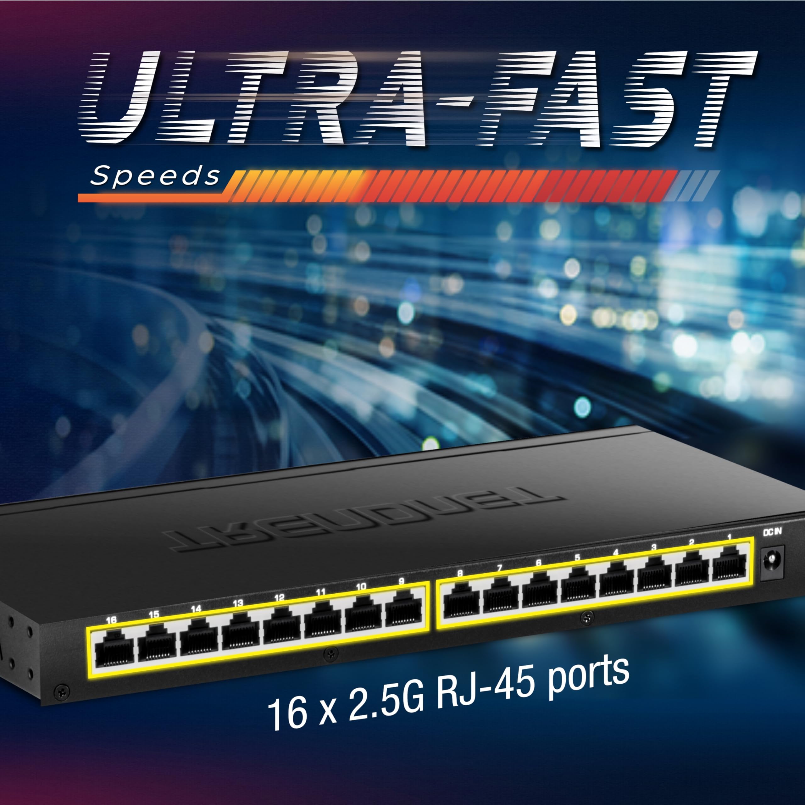 Trendnet 16-Port Unmanaged 2.5g Desktop (teG-S3160)