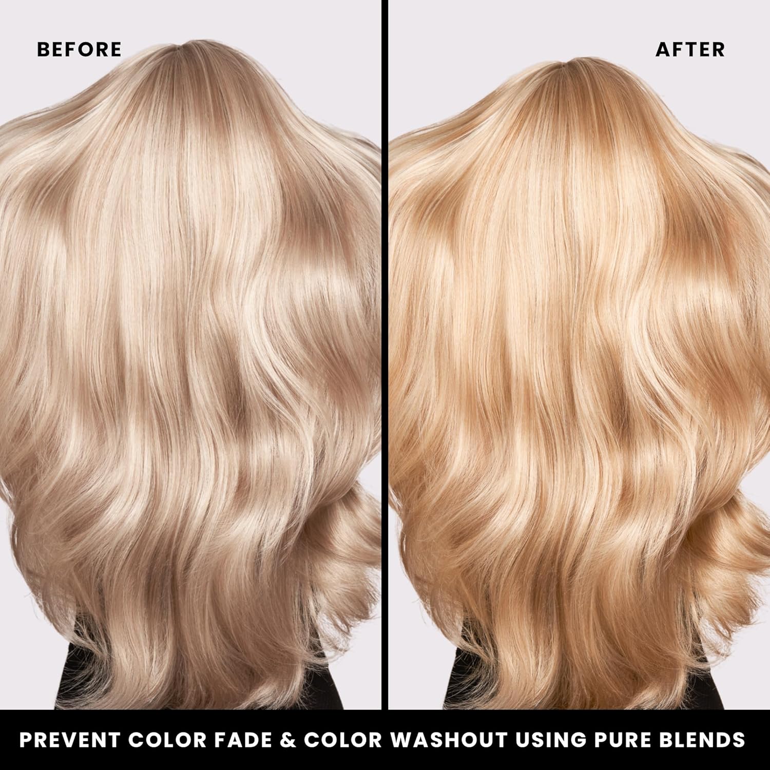 Pure Blends Hydrating Color Depositing Shampoo - 8.5 Oz - For Color Treated Blonde Hair - Sun, Brightens & Tones, Prolongs Color Vibrancy, Gluten and Paraben Free, Sulfate and Sodium Chloride Free