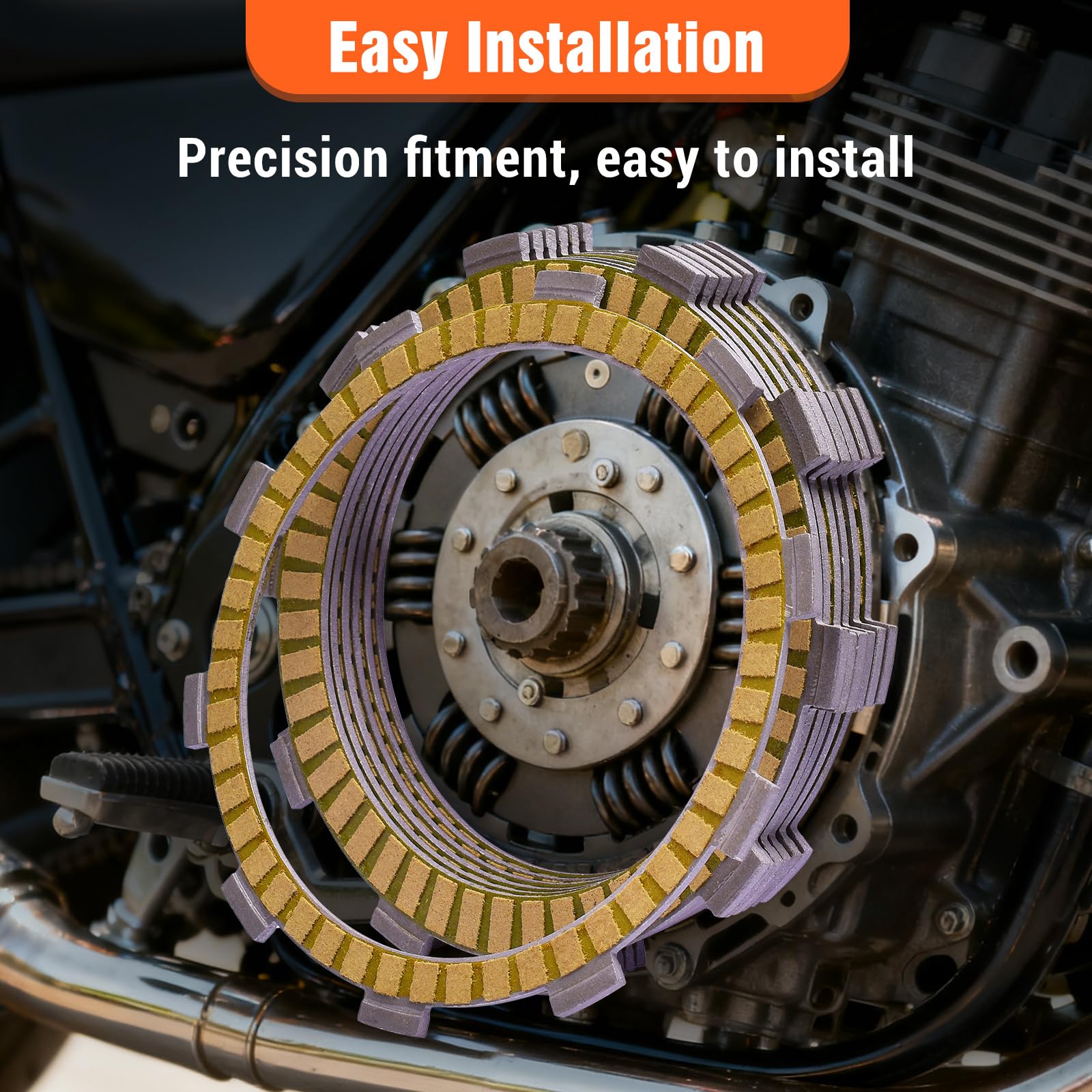 Kit de discos de embrague de fricción compatible con Honda Motorcycle CB350 CB350F CB400 Twin CB400F CB400N CM400T CM400 CB CM 350 400 450 CB450N CB450