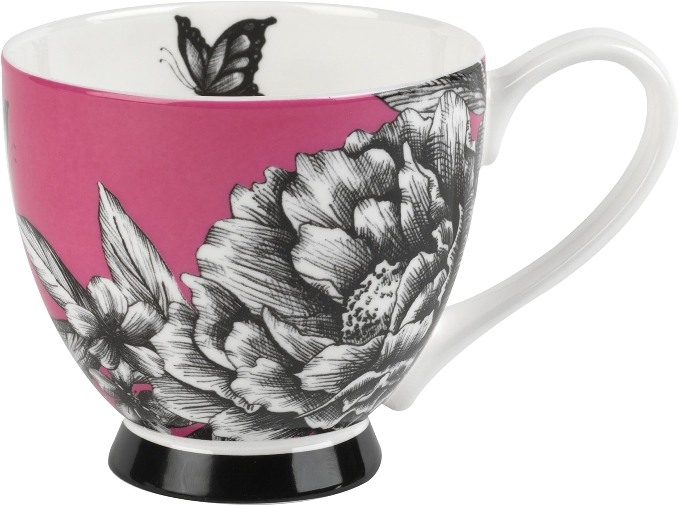 Portobello CM02311 Sandringham Zen Garden Pink Bone China Mug