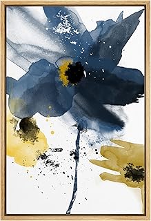Sponsored Ad - SIGNWIN Framed Canvas Wall Art Blue Flower Canvas Prints Home Artwork Decoration for Living Room,Bedroom - ...
