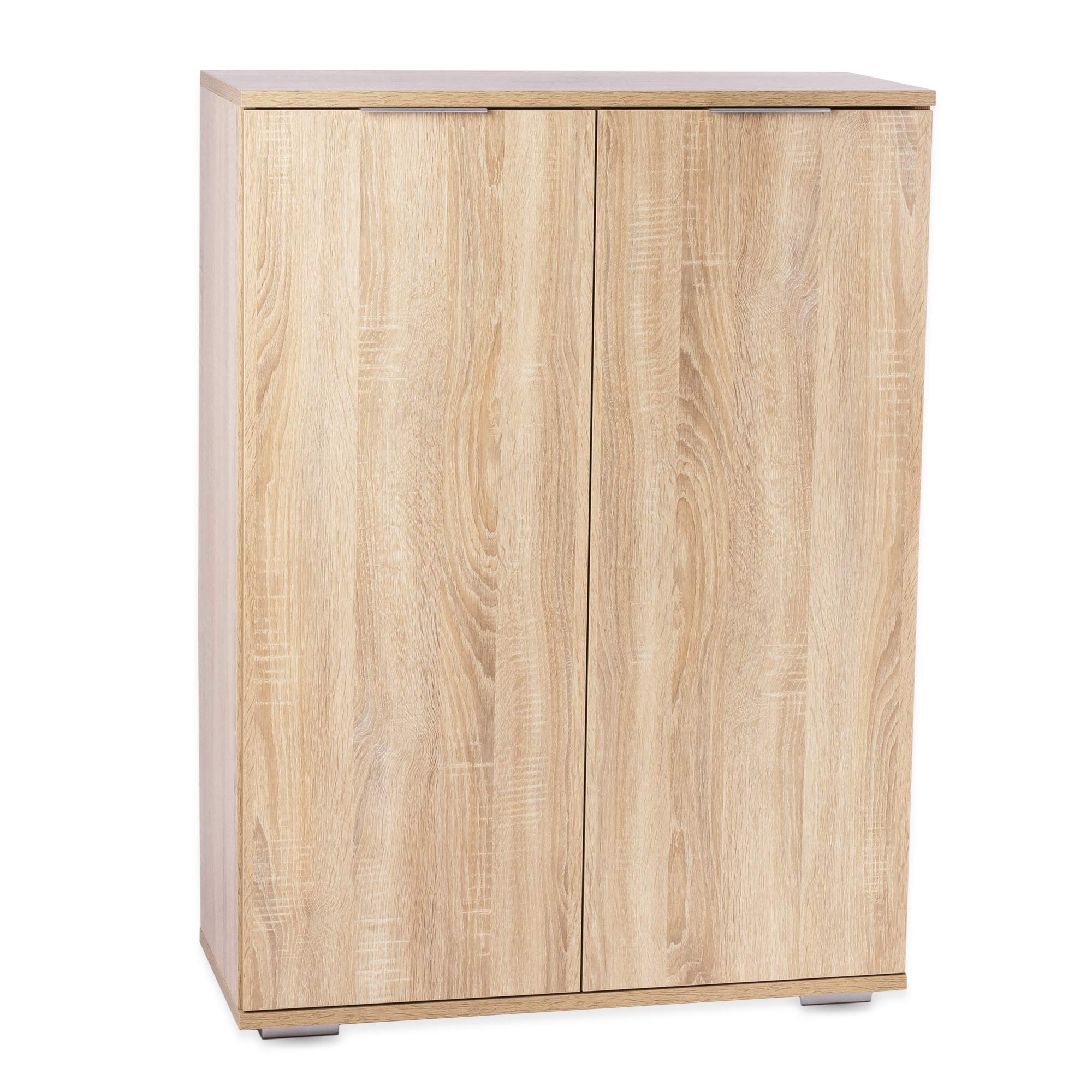 Ordnerschrank Kommode 80,2cm x 109,5cm x 35cm Aktenschrank Optimal Für Schwere Ordner Büro Möbel Büroschrank Schrank Sonoma Eiche Aufbewahrungsschrank Meerzweckschrank Büromöbel