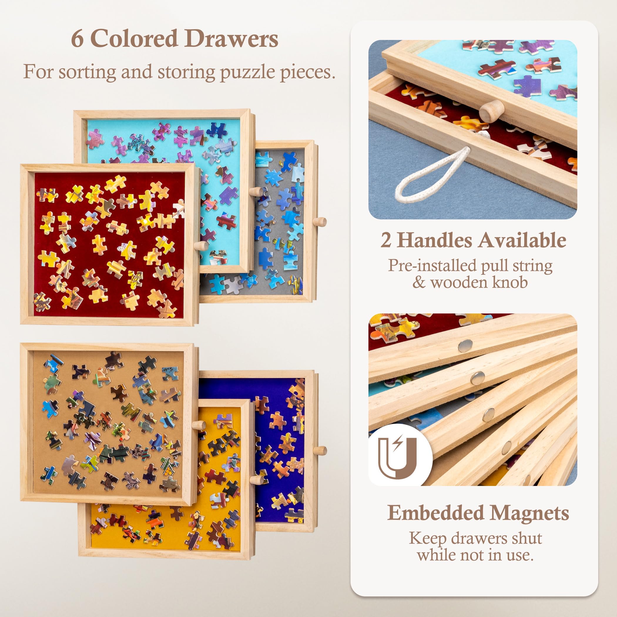 Lavievert 2000 Piece Tilting & Rotating Puzzle Board with 6