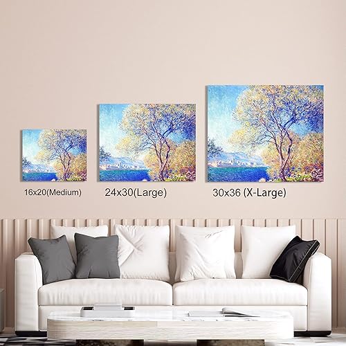 Miniatura 2 de A&T ARTWORK Antibes Seen from The Salis Gardens de Claude Monet Las Obras de Arte Clásico Mundial Reproducciones, Impresiones de Arte en Lienzo