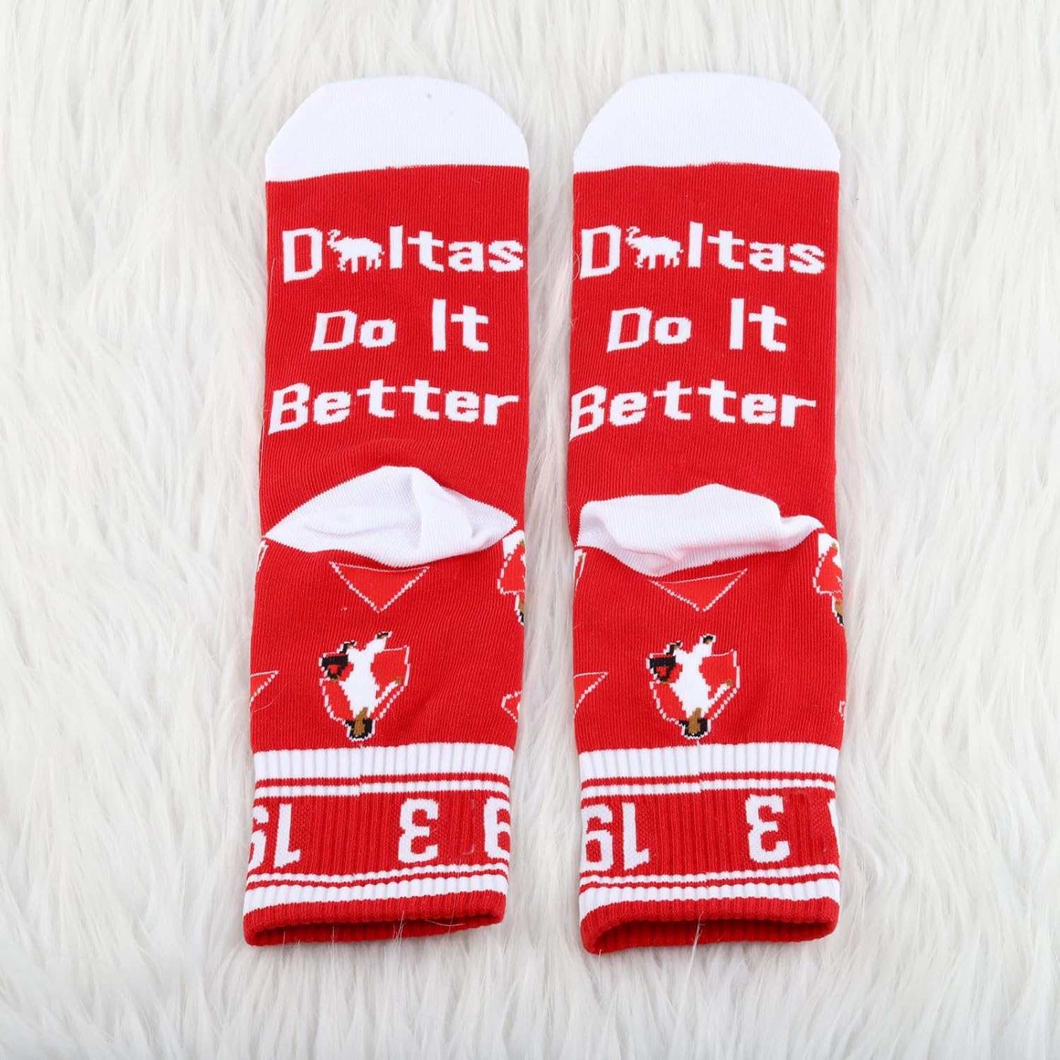 LEVLO 1 Pair 13 Sisters Sorority Travel Socks Cowgirl Elephant Athletic Running Red Socks Sorority Sister Birthday Gift - Image 7