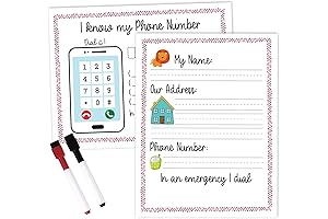 Dry Erase Practice Worksheet I know my address and my phone number