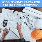 4 Rolls 24 in x 150 ft Plotter Paper, 20 lb CAD Bond Rolls | 80 GSM 92 Bright White Wide Format Paper with 2 in Core for CAD Drawings, Engineering Plans and Inkjet Printers