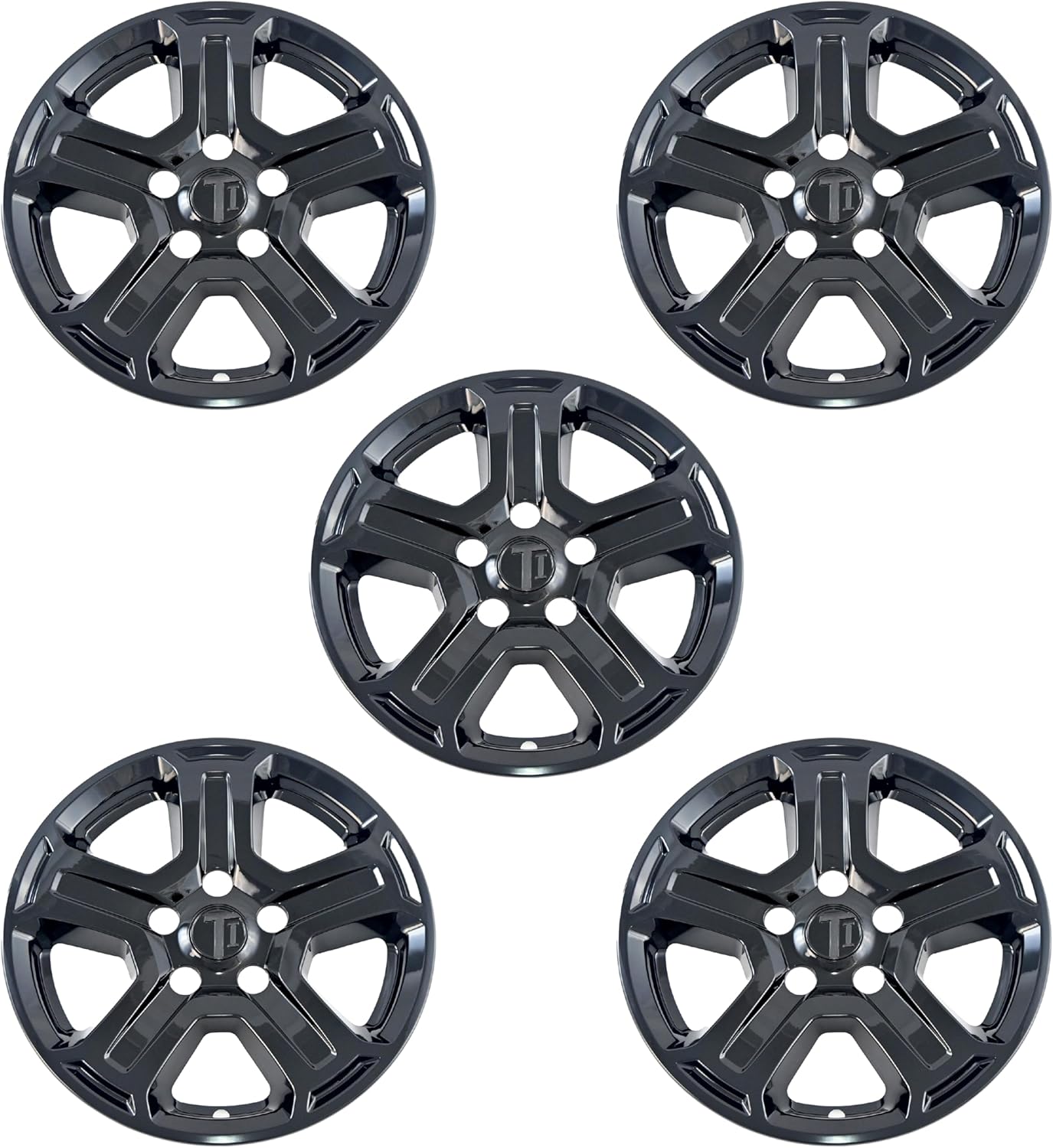 2018-2023 Jeep Wrangler JL Wheel Cover Hubcaps Set Gloss Black 10Pcs A