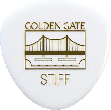 Golden Gate MP-324 Deluxe Flat Pick - Rounded Triangle - Assorted Color- Stiff