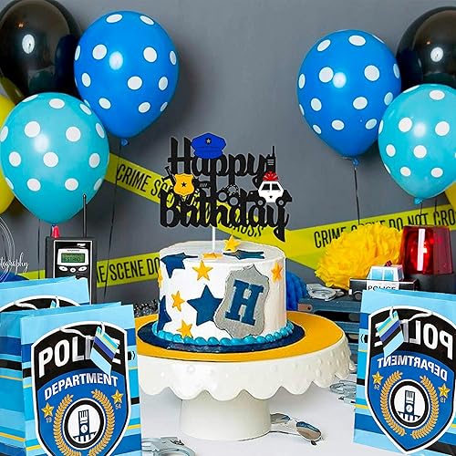 Miniatura 3 de Fun Express - Bolsas de regalo de fiesta de policía Med para cumpleaños - Suministros de fiesta - Bolsas - Regalo de papel W y asas - Cumpleaños