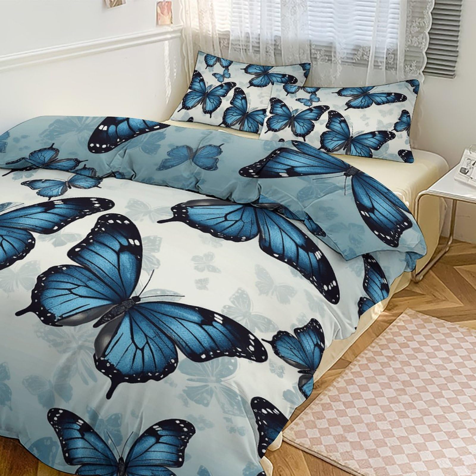 Parure de lit ultra douce et respirante avec housse zippée grand lit