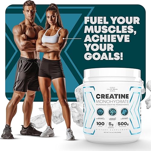 Miniatura 6 de Performance - Suplemento en polvo de monohidrato de creatina micronizada, 5000 mg (5g), 100 porciones, sin sabor, sin gluten, sin OMG, vegano