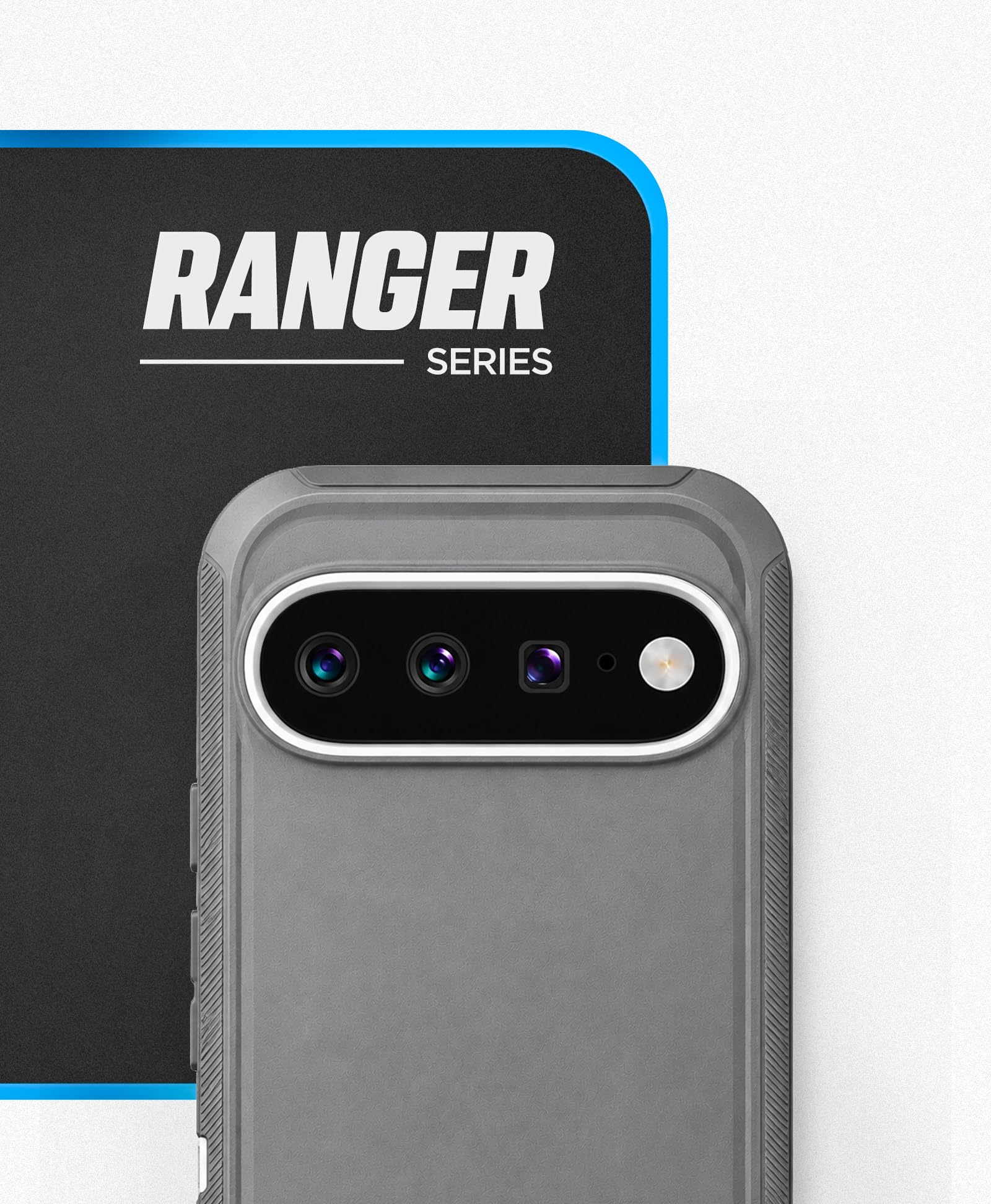 Encased Custodia magnetica per Google Pixel 11 Pro XL con clip da cintura | Protezione a doppio strato • Pellicola protettiva in vetro temperato • Compatibile con PixelSnap • Grigio