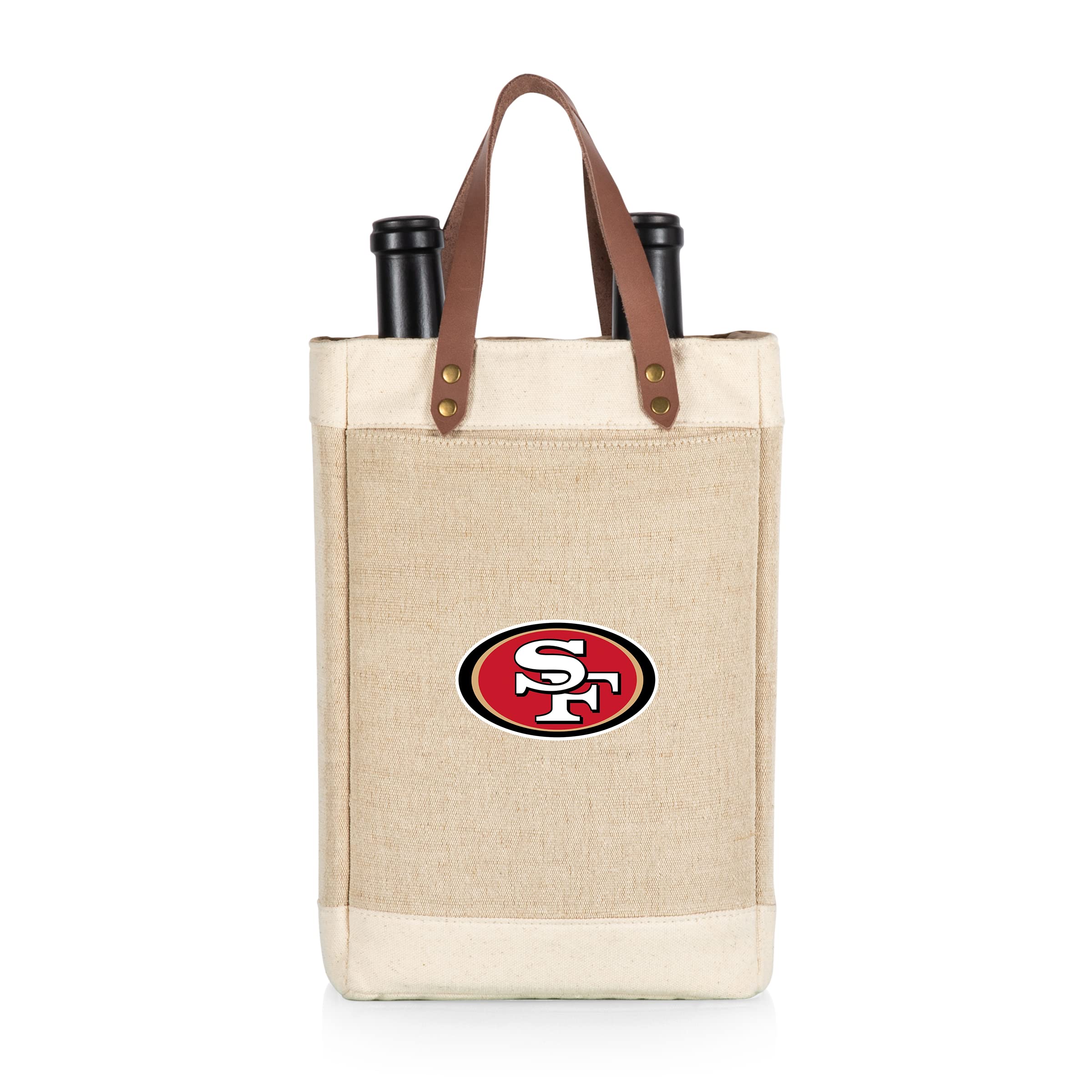 Picnic Time NFL Pinot Sac Isotherme en Jute pour 2 Bouteilles de vin Mixte Adulte