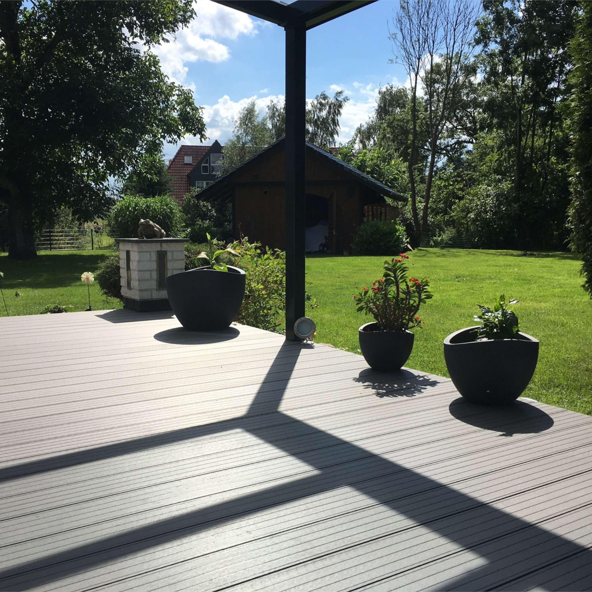 Terrassendielen 220 cm Diele 25mm anthrazit Bausatz 2-60 m²
