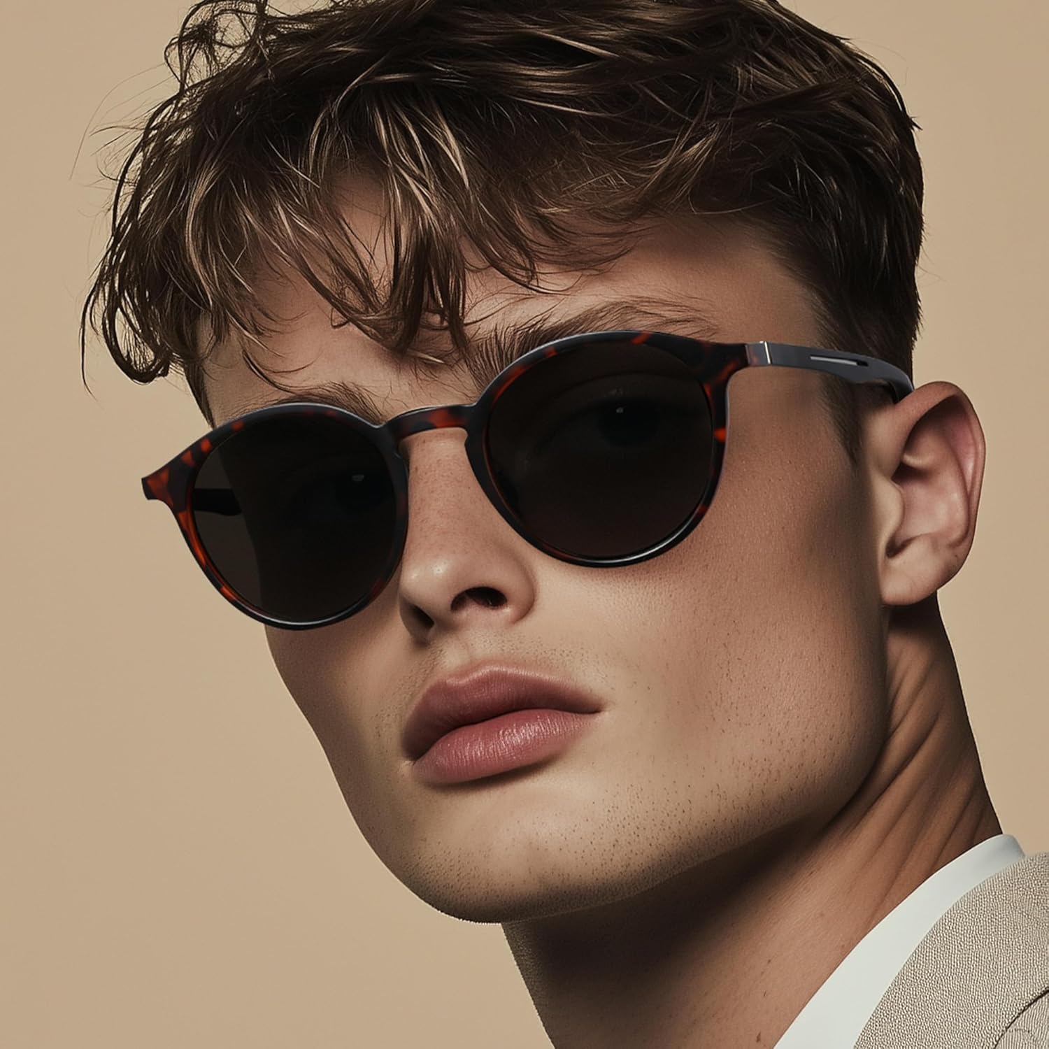 BLUEMOKY Polarized Round Sunglasses Trendy: Cute Shades for Men Women UV400 Protecion - Classic Circular Sun Glasses - Image 3