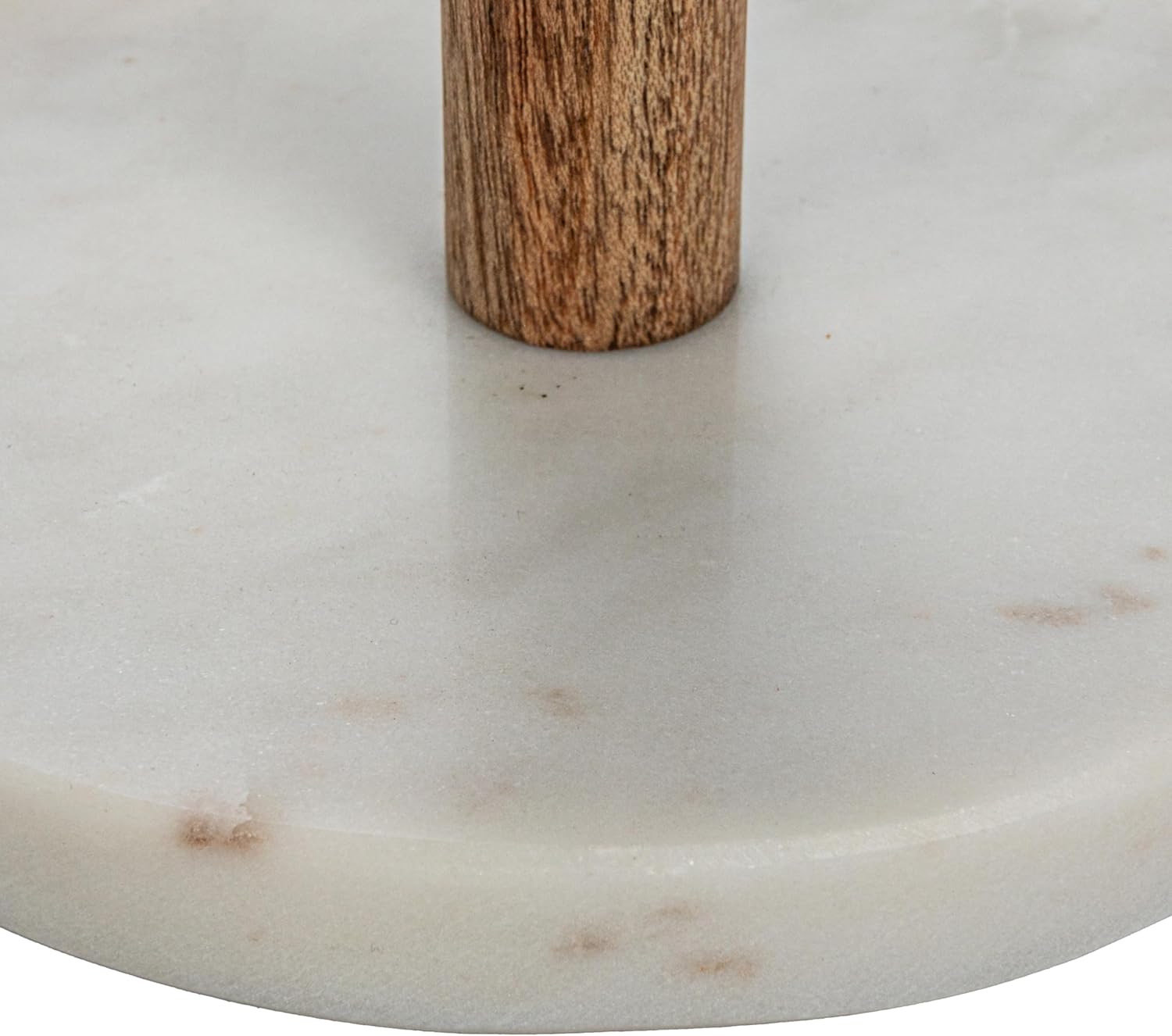 Bloomingville Tall Mango Wood and Marble Mug Rack, Natural and White