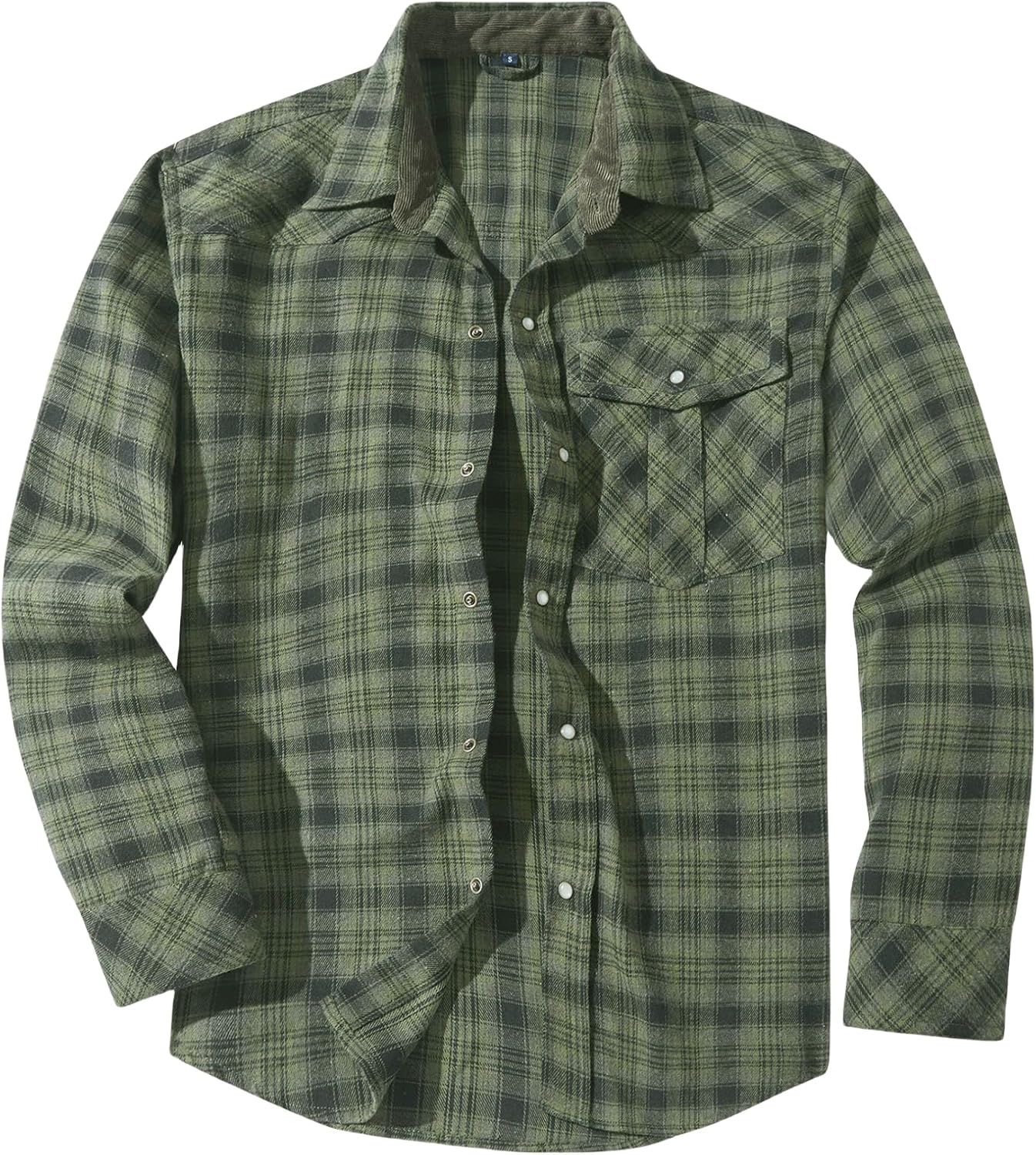 Mens Flannel Shirts Western Cowboy Pearl Snap Shirts Jamaica Ubuy
