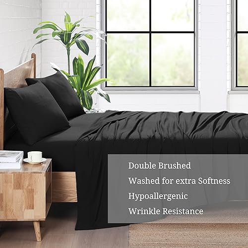 Miniatura 5 de Casa Platino Juego de sábanas de Navidad individual XL, juego de 3 piezas, ultra suaves y transpirables, sábanas de Navidad de microfibra cepillada,