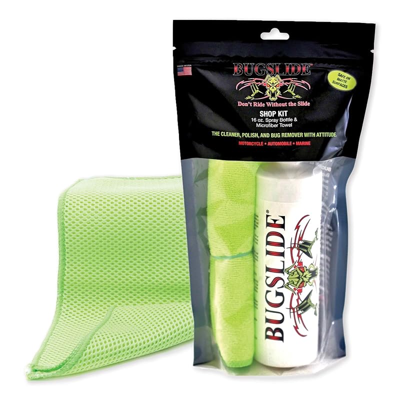 BugSlide Cart Combo Kit de Limpeza Automotiva com Spray de 473 mL, Toalha de Microfibra e Pano X-Treme Clean