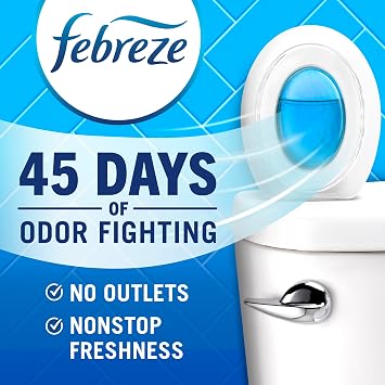 Febreze Kitchen Air Freshener, Odor-Fighting, Plug In Alternative, Air Fresheners for Home and Bathroom and Kitchen, Closet Air Fresheners, Fresh Lemon Scent, 6 Count