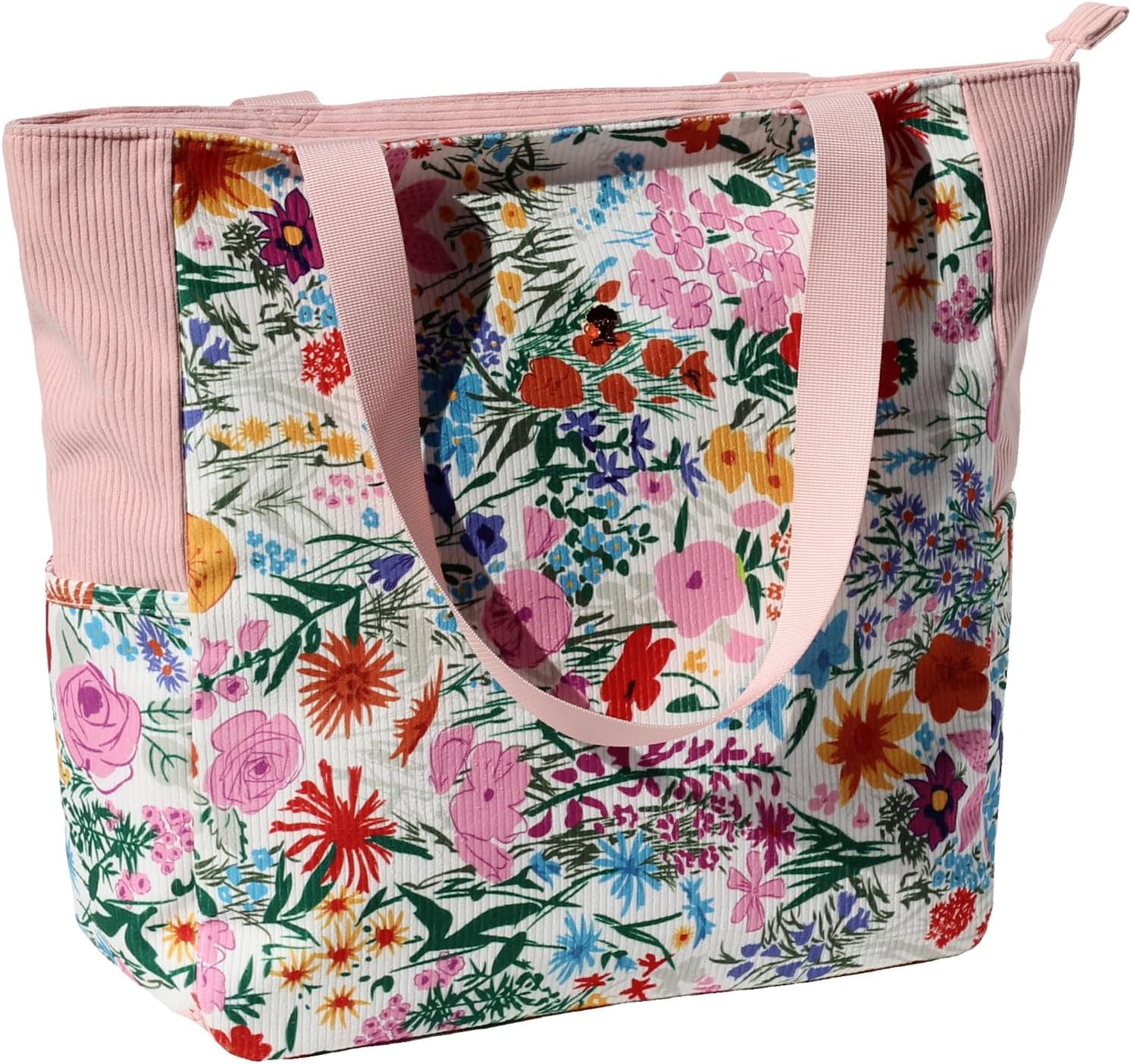 ESVAN Original Floral Water Resistant Large Tote Bag Shoulder Bag for Gym Beach Travel Daily Bags Upgraded image 3