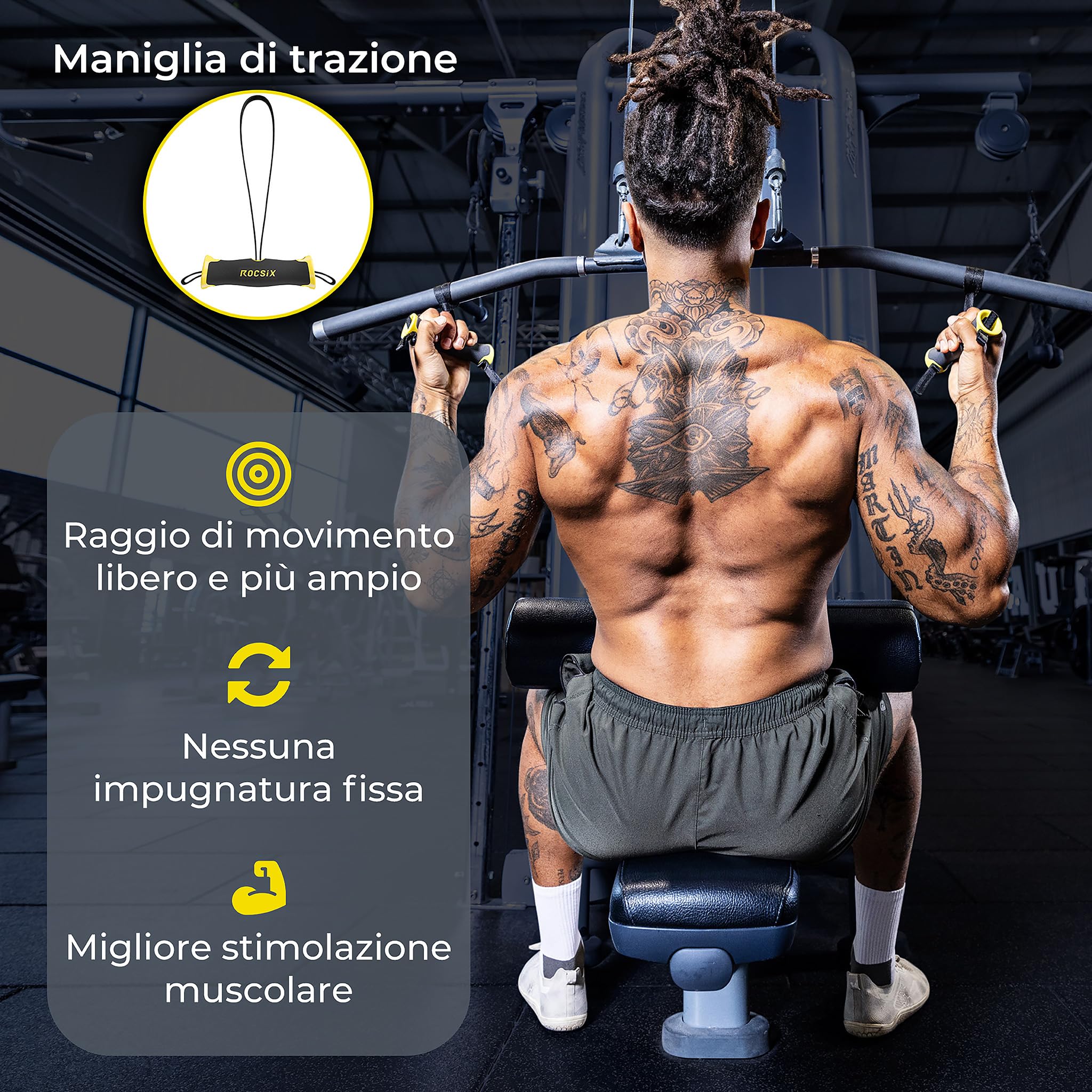 Impugnatura di allenamento ad alte prestazioni per trazione, cavo e trazioni – Accessori ergonomici per palestra con tecnologia di presa dinamica – Made in Germany, per allenamenti fitness e