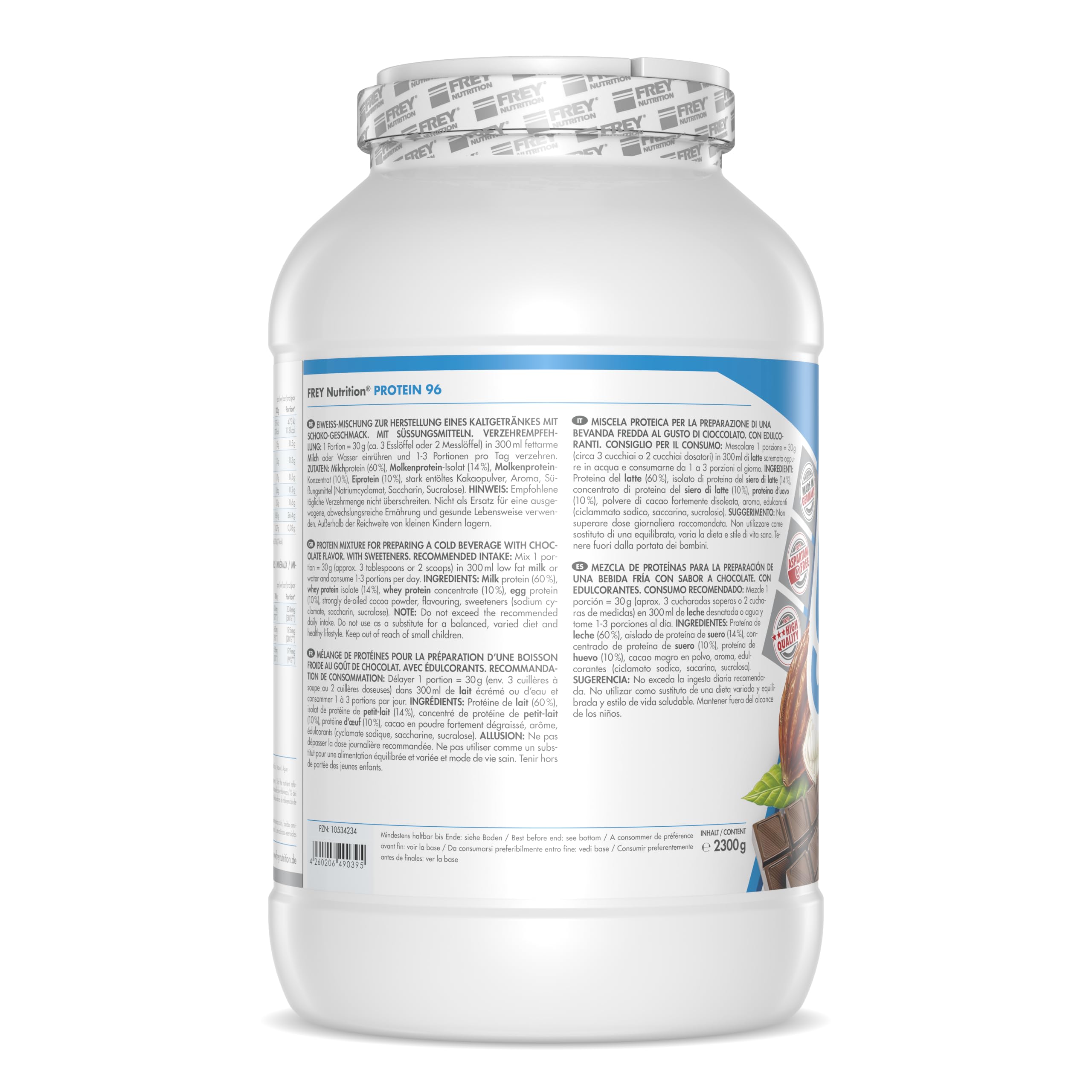Frey Nutrition Protein 96-2.3 kg Dose (Schoko)