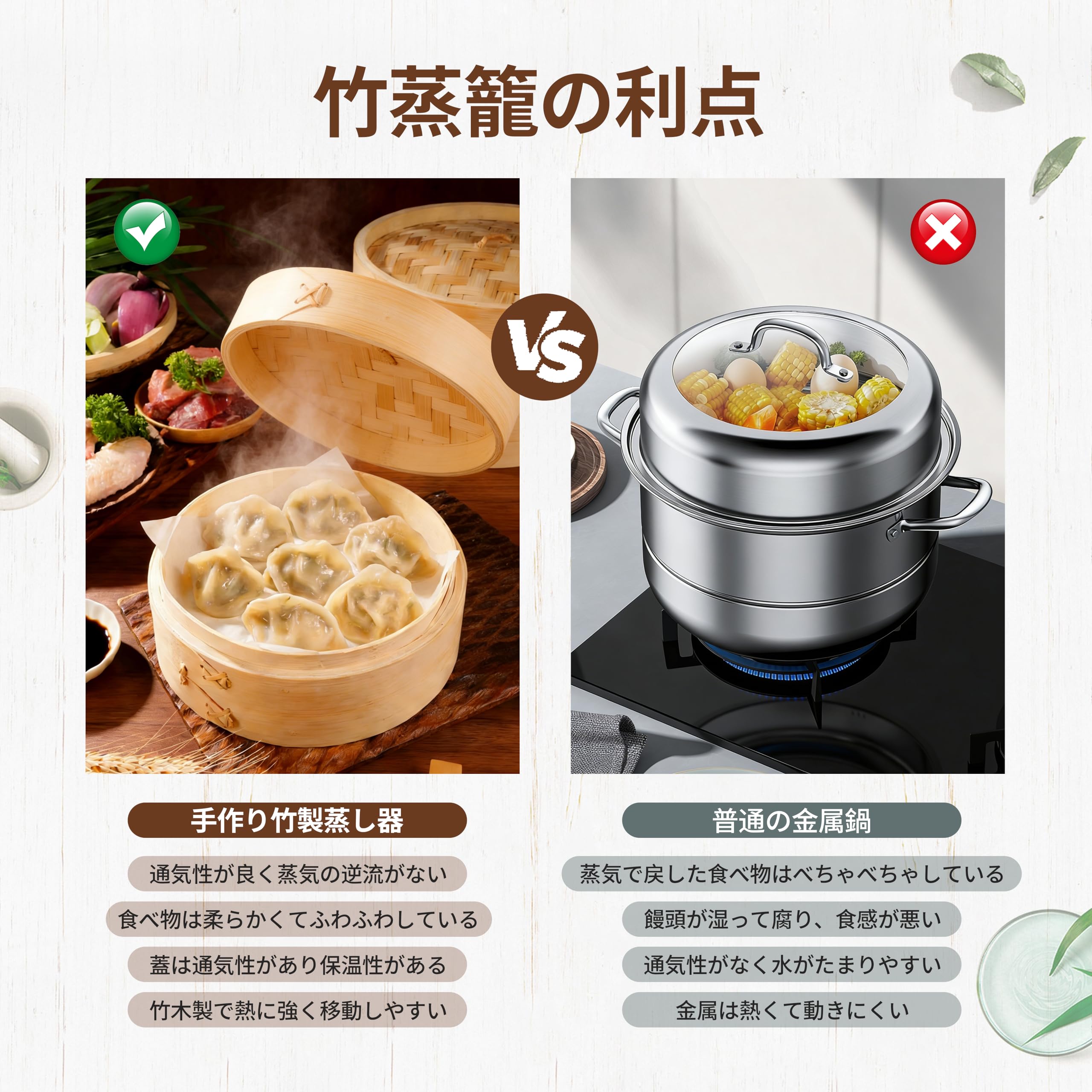Amazon | 竹せいろ蒸し器 2段セット (蒸し板 食品クリップ シート200枚