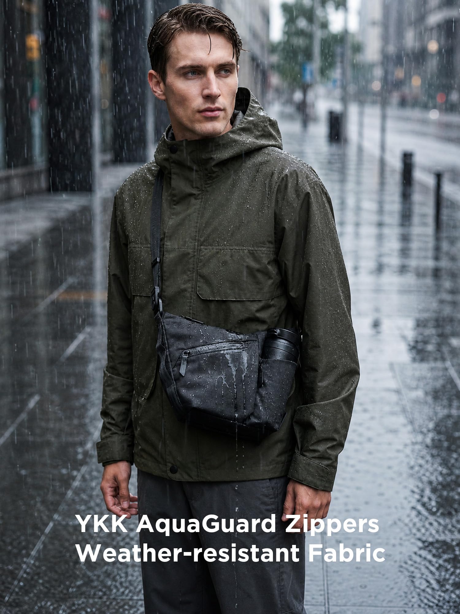 ALPAKA Flow Satchel Mini torba crossbody, wodoodporna torba na ramię, rozszerzalna kieszeń na butelkę, zamki błyskawiczne YKK, zapięcie na klucze