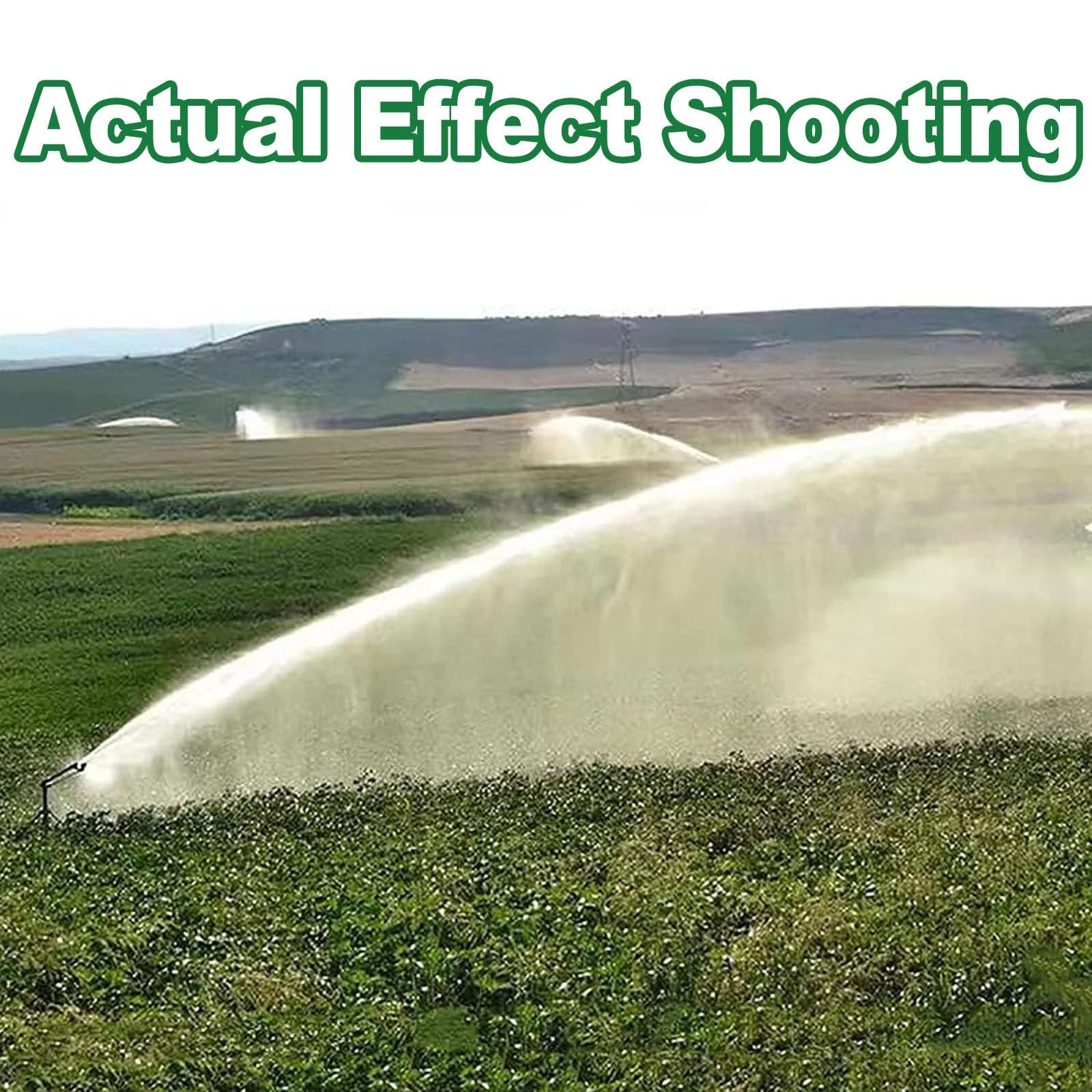 Canon De Lluvia 2 Pulgadas Con Rotación 360°, Impacto Ajustable Y Área Grande De Riego, Aspersor Con Boquillas Incluidas Para Jardín Césped Campo Granja Y Reducción De Polvo