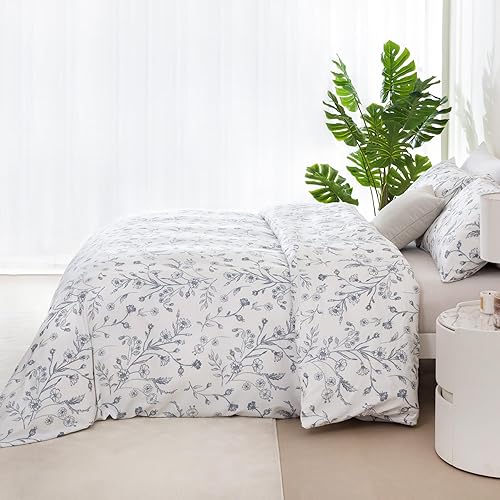 Miniatura 7 de Funda de edredón tamaño Queen con patrón de triángulos grises bohemios, 3 piezas, microfibra ultra suave, incluye 1 funda de edredón y 2 fundas de