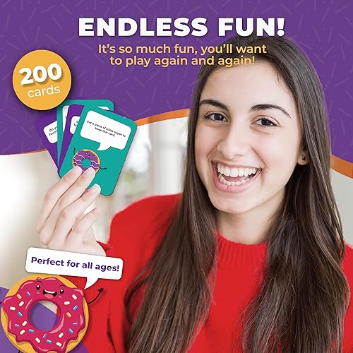 Miniatura 7 de Juego de cartas Do or Donut – Emocionante desafío nocturno de juegos para familias y parejas, divertido juego para reuniones familiares, fiestas,