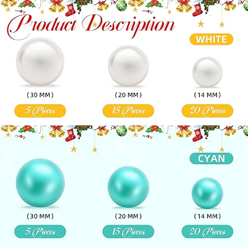 Miniatura 2 de Kit de relleno de jarrón flotante para manualidades, incluye 10000 cuentas de gel de agua, 80 perlas, 50 copos de nieve para decoración de fiestas