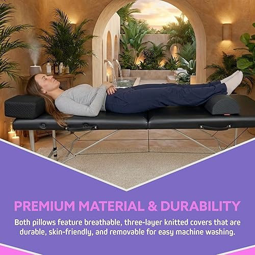 Miniatura 5 de Almohada de cabeza + almohada de piernas Almohada curvada de espuma viscoelástica con soporte para cuello y espalda Almohada de refuerzo