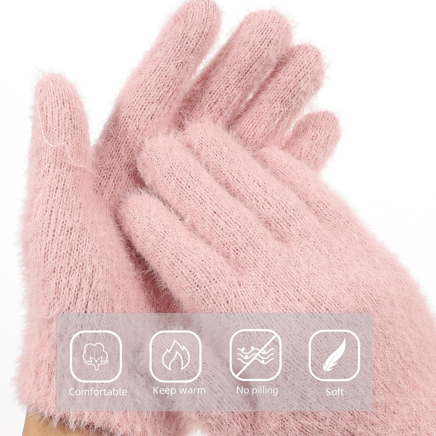 Wool Knitted Mittens Warm Winter Gloves for Boys, Soft Wool Material, Thermal Lined for Cold Weather, Holiday or Birthday
