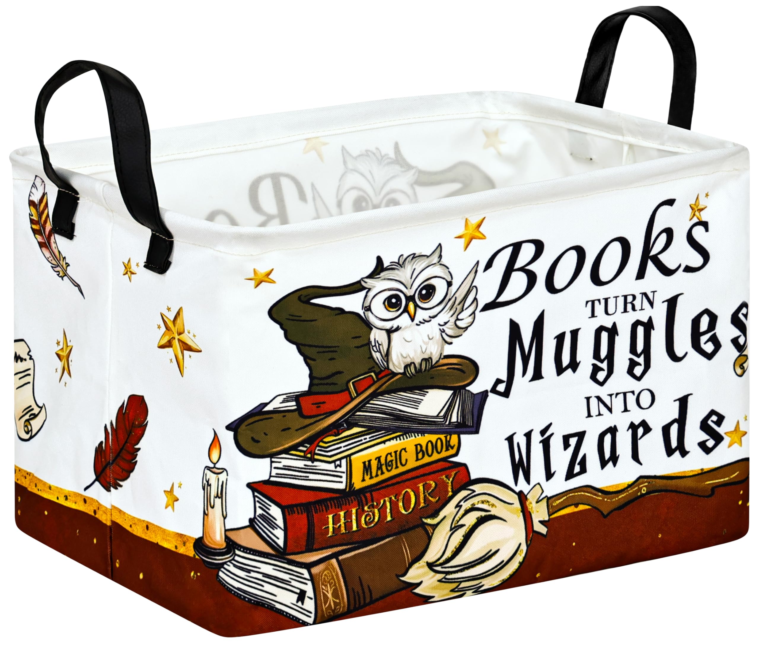 MAIZMZ Kids Reading Book Storage Basket Dr Quotes Book Organizer for Nursery Classroom Gifts Toys Storage Bin/Dorm/Kitchen/Pet/Office/Closet/Shelf/Room Decor Storage