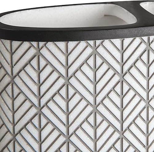 Miniatura 9 de Shelby - Juego de accesorios de baño de resina multicolor gris de 4 piezas, dispensador de jabónloción, jabonera, soporte para cepillos de dientes,