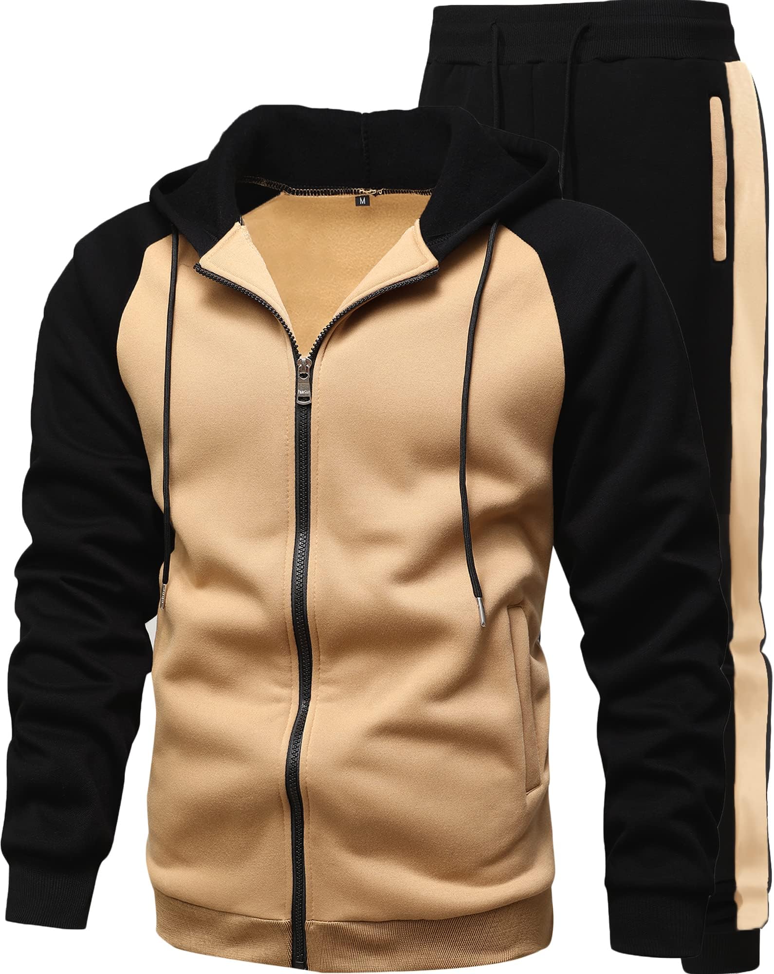 Men's 2 Pieces Tracksuits Running Sports Suits Drawstring Waistband Sweatsuit