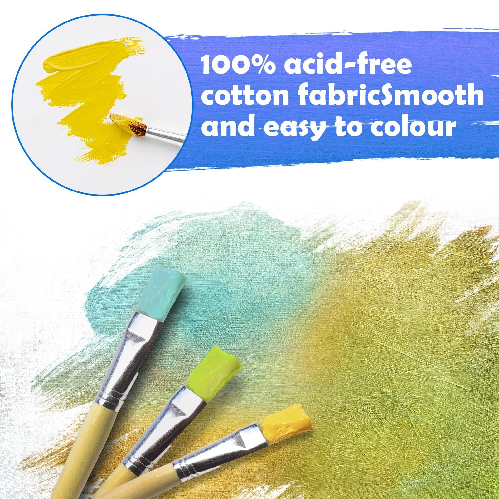 20 Packs Canvas for Painting Blank Canvas Panels Board 20 x 20 cm(8" x 8") canvases Painting Artist Boards Acid-Free for Acrylic Oil,Art Painting Panel - Image 3