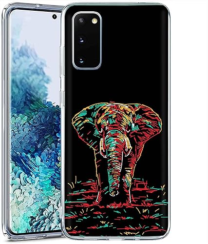 Miniatura 1 de Funda transparente para Samsung Galaxy S20 FE 4G5G, S20 FE 5G UW, (no S20), hermoso estampado de elefante, ligera, flexible, suave al tacto,