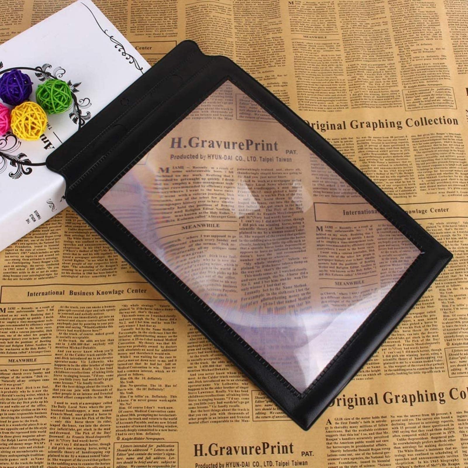Lente D'ingrandimento A4 Con Luce, In PVC Flessibile, Grande 31.5x19.5cm, Per Leggere Libri, Mappe, Menu