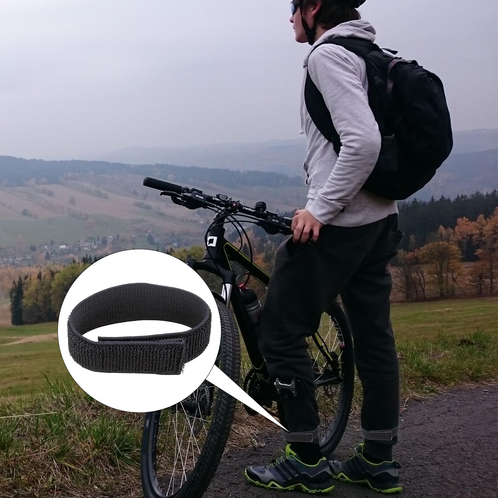 Giantree 4er Set Hosenklammer Fahrrad - Elastische Klettbänder Für Radfahren & Outdoor